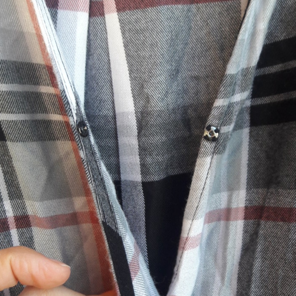 Lane Bryant Cross-Front Plaid Shirt 18 - Picture 4 of 9
